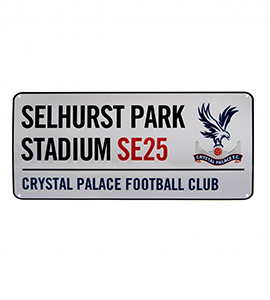 Crystal Palace FC White Street (Metal Sign)
