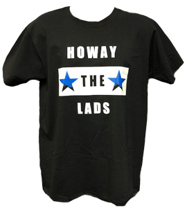 Howay The Lads, Blue Star.  (T-Shirt)