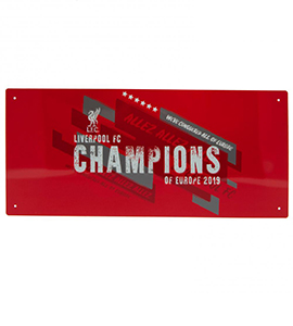 Liverpool FC Champions Of Europe Street (Metal Sign)