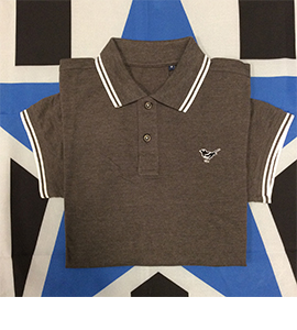 Dark Grey and White Piping (Polo Shirt)