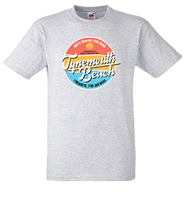Tynemouth Beach Grey (T-Shirt)