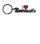 I Love Newcastle Glitter (Metal Keyring)